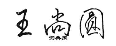 駱恆光王尚圓行書個性簽名怎么寫