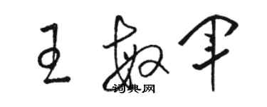 駱恆光王敏軍草書個性簽名怎么寫