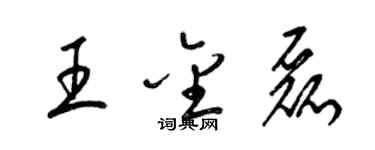 梁錦英王金磊草書個性簽名怎么寫