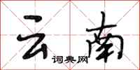 段相林雲南行書怎么寫