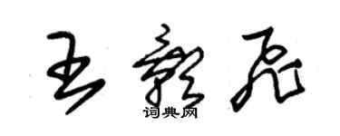 朱錫榮王影飛草書個性簽名怎么寫