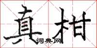 駱恆光真柑楷書怎么寫