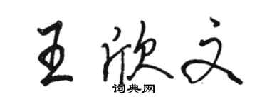 駱恆光王欣文行書個性簽名怎么寫