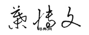 駱恆光葉博文草書個性簽名怎么寫