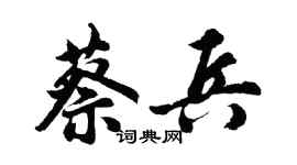 胡問遂蔡兵行書個性簽名怎么寫