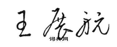 駱恆光王展航草書個性簽名怎么寫