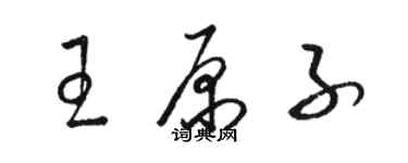 駱恆光王原子草書個性簽名怎么寫