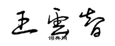 曾慶福王雲智草書個性簽名怎么寫