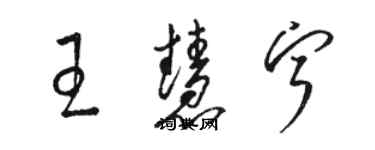 駱恆光王慧寧草書個性簽名怎么寫