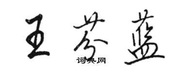 駱恆光王芬藍行書個性簽名怎么寫