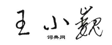 駱恆光王小巍草書個性簽名怎么寫