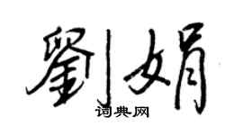 王正良劉娟行書個性簽名怎么寫