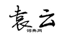曾慶福袁雲行書個性簽名怎么寫
