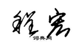 朱錫榮程宏草書個性簽名怎么寫