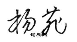 駱恆光楊菲草書個性簽名怎么寫