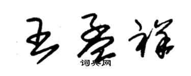 朱錫榮王孟祥草書個性簽名怎么寫