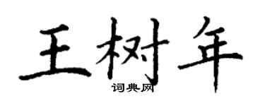 丁謙王樹年楷書個性簽名怎么寫