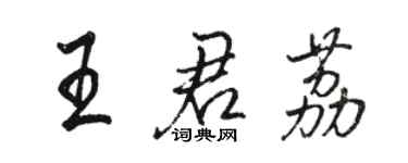 駱恆光王君荔行書個性簽名怎么寫