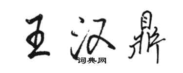 駱恆光王漢鼎行書個性簽名怎么寫