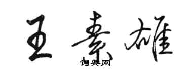 駱恆光王素雄行書個性簽名怎么寫