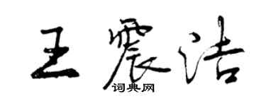 曾慶福王震潔行書個性簽名怎么寫