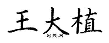 丁謙王大植楷書個性簽名怎么寫