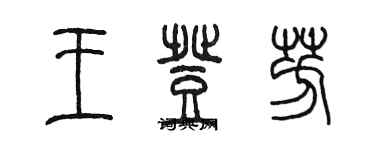 陳墨王登芳篆書個性簽名怎么寫