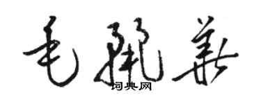 駱恆光毛麗華草書個性簽名怎么寫