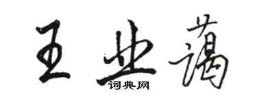 駱恆光王業藹行書個性簽名怎么寫