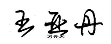 朱錫榮王亞丹草書個性簽名怎么寫