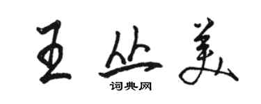 駱恆光王叢美行書個性簽名怎么寫