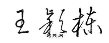 駱恆光王穎棟草書個性簽名怎么寫