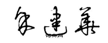 曾慶福余建華草書個性簽名怎么寫