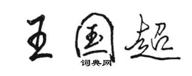 駱恆光王國超行書個性簽名怎么寫