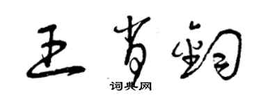 曾慶福王肖鈞草書個性簽名怎么寫