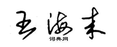 朱錫榮王海來草書個性簽名怎么寫