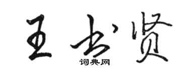 駱恆光王書賢行書個性簽名怎么寫