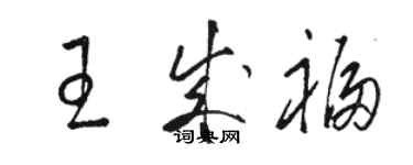 駱恆光王成福草書個性簽名怎么寫