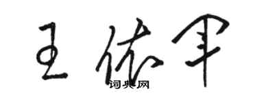 駱恆光王依軍草書個性簽名怎么寫