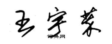 朱錫榮王宇萃草書個性簽名怎么寫