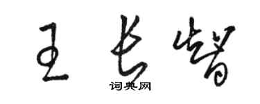 駱恆光王長智草書個性簽名怎么寫