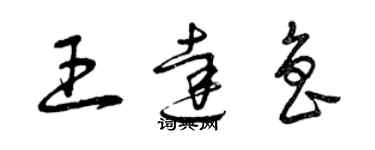 曾慶福王達魯草書個性簽名怎么寫