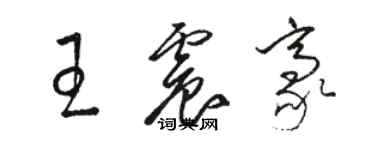 駱恆光王震豪草書個性簽名怎么寫