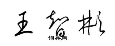 梁錦英王智彬草書個性簽名怎么寫