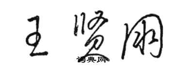 駱恆光王賢朋草書個性簽名怎么寫