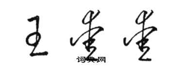 駱恆光王愛愛草書個性簽名怎么寫