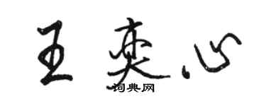 駱恆光王奕心行書個性簽名怎么寫