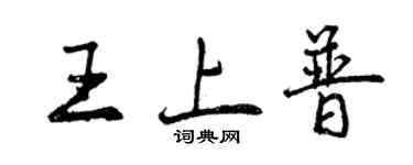 曾慶福王上普行書個性簽名怎么寫