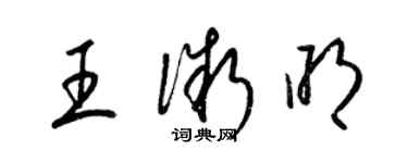 梁錦英王微明草書個性簽名怎么寫