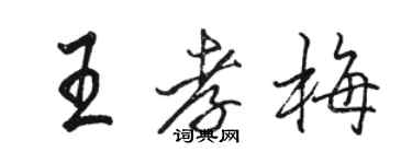 駱恆光王孝梅行書個性簽名怎么寫